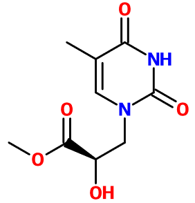 (image for) MC010755 Methyl (2R)-2-hydroxy-3-(5-methyl-2,4-dioxo-1,2,3,4-tetrahydropyrimidin-1-yl)propanoate